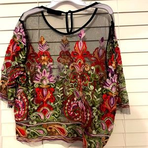 Transparent floral shirt